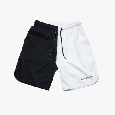 Performance Shorts - Black/White Front 